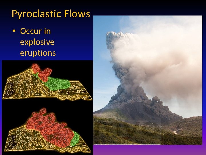 Pyroclastic Flows • Occur in explosive eruptions 