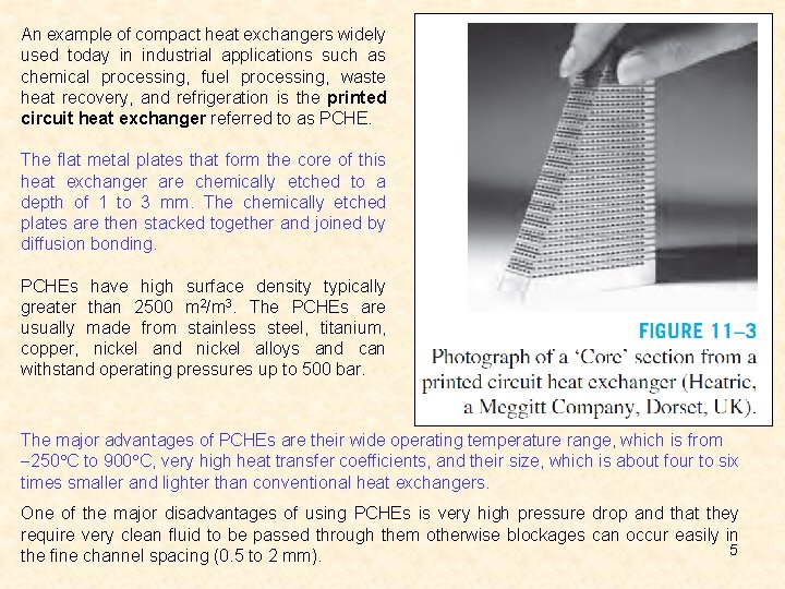 An example of compact heat exchangers widely used today in industrial applications such as