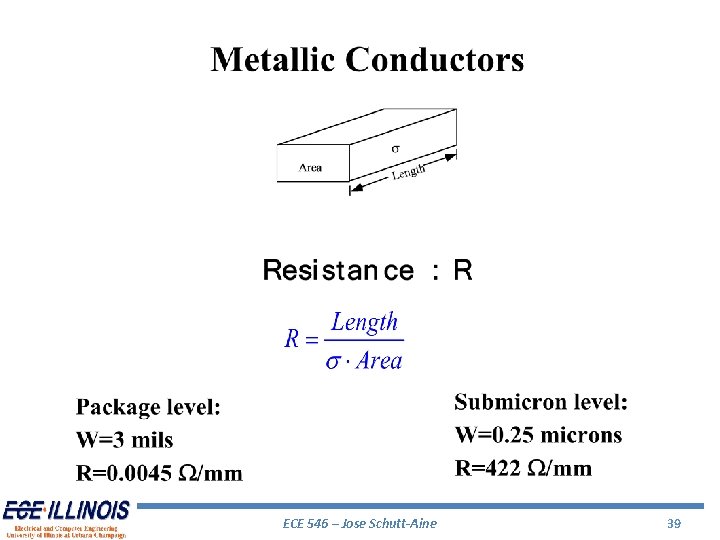 ECE 546 – Jose Schutt-Aine 39 