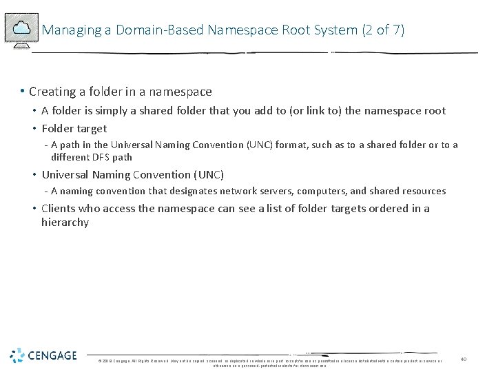 Managing a Domain-Based Namespace Root System (2 of 7) • Creating a folder in