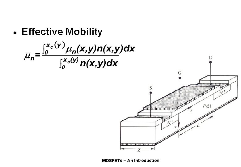 · Effective Mobility MOSFETs – An Introduction 