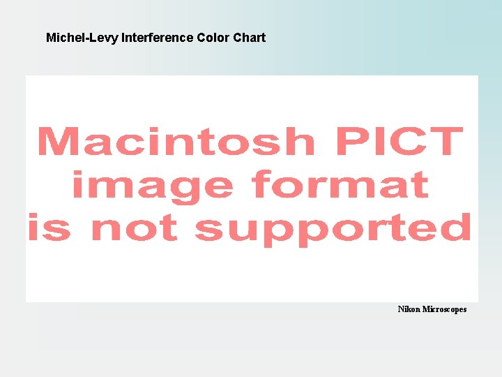 Michel-Levy Interference Color Chart Nikon Microscopes 