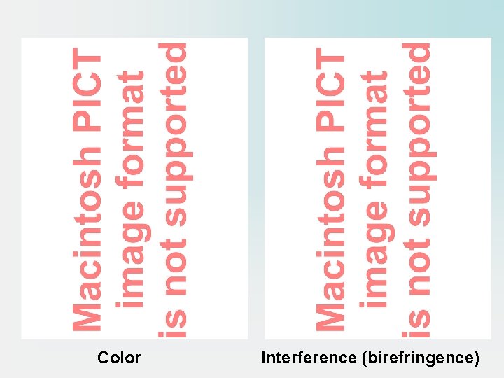 Color Interference (birefringence) 