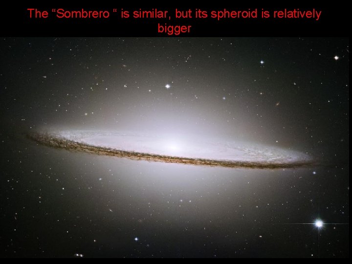 The “Sombrero “ is similar, but its spheroid is relatively bigger 