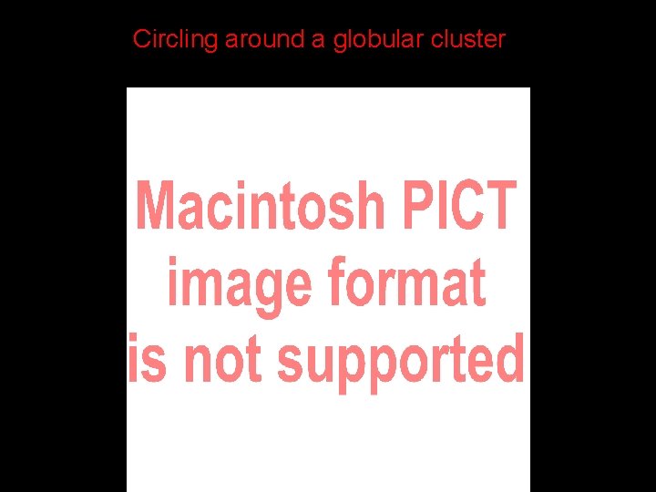 Circling around a globular cluster 