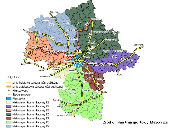 Źródło: plan transportowy Mazowsza 