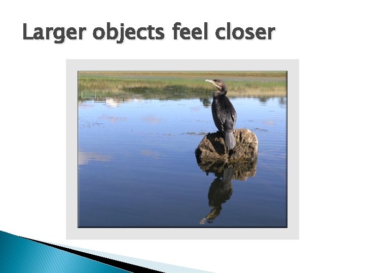 Larger objects feel closer 