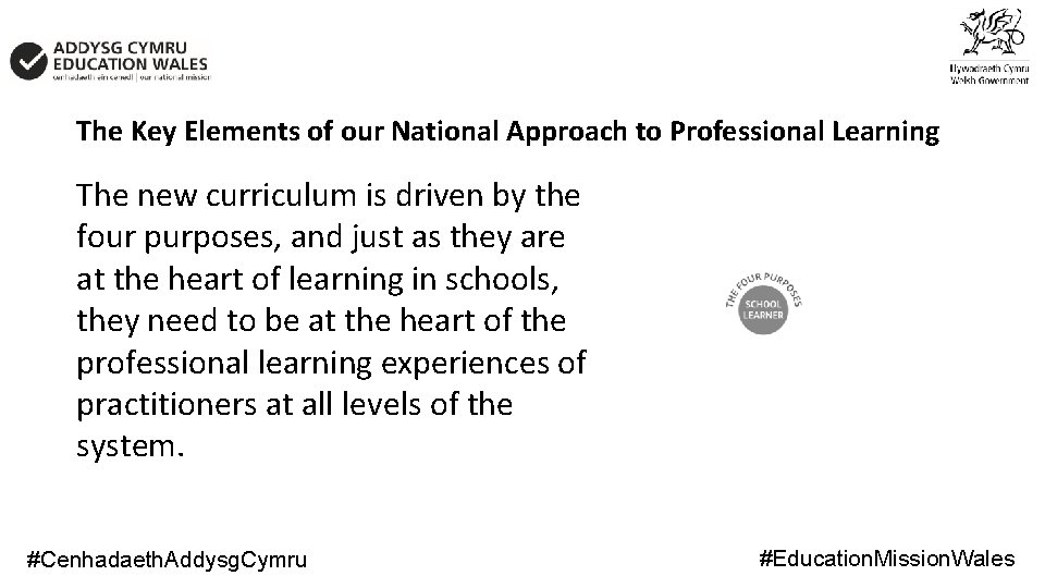 The Key Elements of our National Approach to Professional Learning The new curriculum is The Key Elements of our National Approach to Professional Learning The new curriculum is