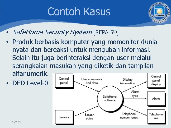 Contoh Kasus • Safe. Home Security System [SEPA 5 th] • Produk berbasis komputer