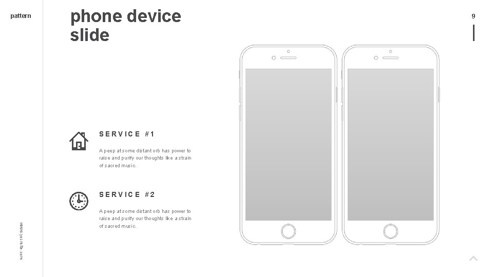 pattern phone device slide SERVICE #1 A peep at some distant orb has power