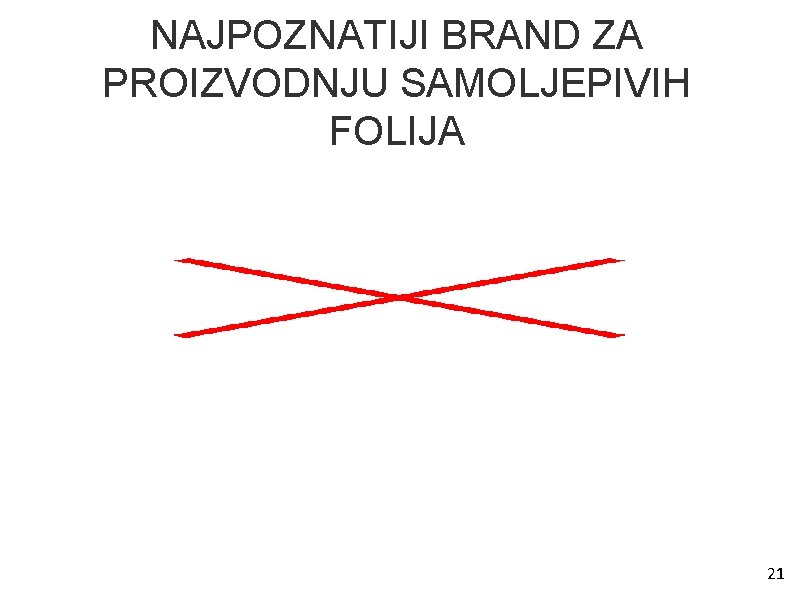 NAJPOZNATIJI BRAND ZA PROIZVODNJU SAMOLJEPIVIH FOLIJA 21 