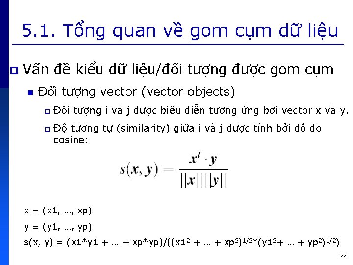 5. 1. Tổng quan về gom cụm dữ liệu p Vấn đề kiểu dữ