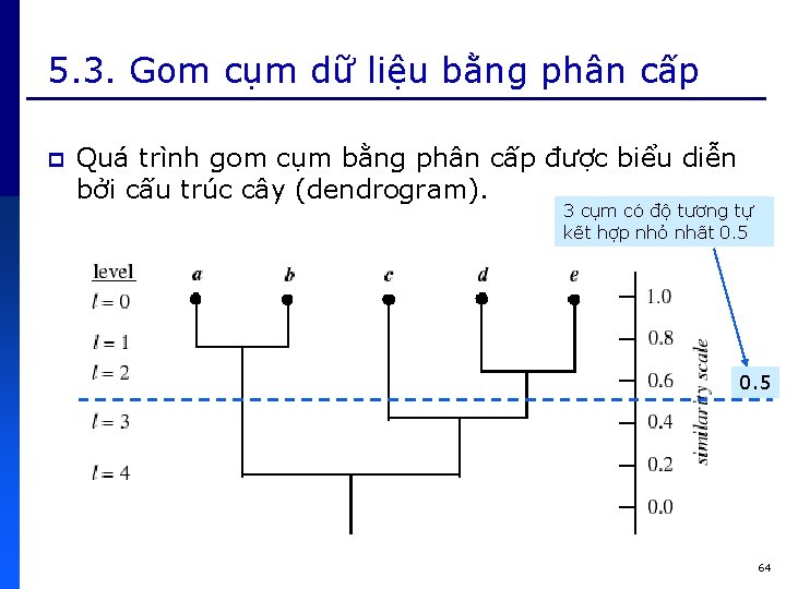 5. 3. Gom cụm dữ liệu bằng phân cấp p Quá trình gom cụm