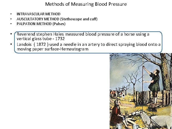 Methods of Measuring Blood Pressure • • • INTRAVASCULAR METHOD AUSCULTATORY METHOD (Stethoscope and Methods of Measuring Blood Pressure • • • INTRAVASCULAR METHOD AUSCULTATORY METHOD (Stethoscope and