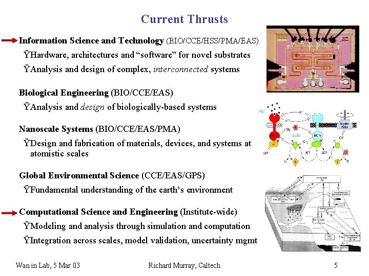 Current Thrusts Information Science and Technology (BIO/CCE/HSS/PMA/EAS) ŸHardware, architectures and “software” for novel substrates Current Thrusts Information Science and Technology (BIO/CCE/HSS/PMA/EAS) ŸHardware, architectures and “software” for novel substrates