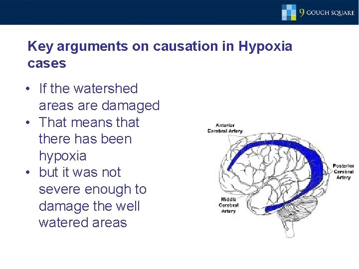 Key arguments on causation in Hypoxia cases • If the watershed areas are damaged