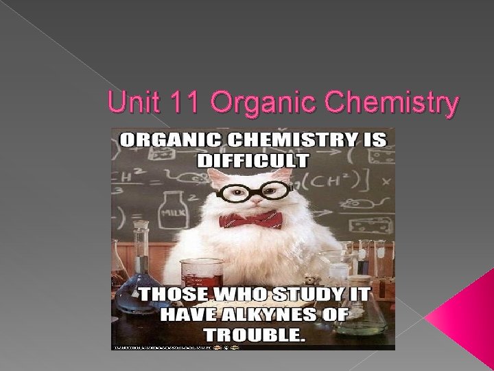 Unit 11 Organic Chemistry 