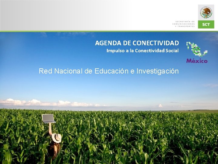 AGENDA DE CONECTIVIDAD Impulso a la Conectividad Social Red Nacional de Educación e Investigación