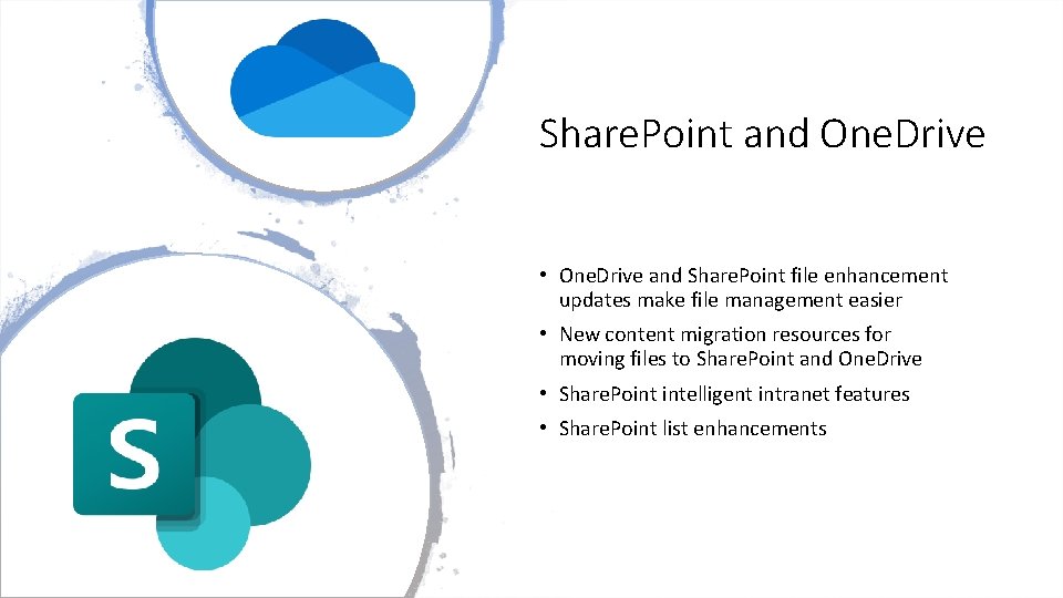 Share. Point and One. Drive • One. Drive and Share. Point file enhancement updates