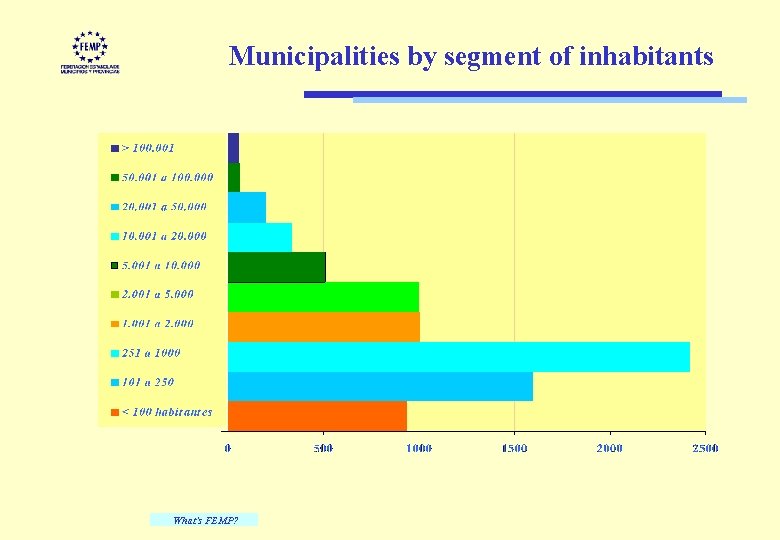 Municipalities by segment of inhabitants What's FEMP? 