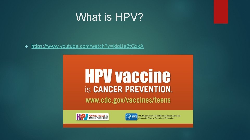 What is HPV? https: //www. youtube. com/watch? v=kig. Ue 6 t. Gxk. A 
