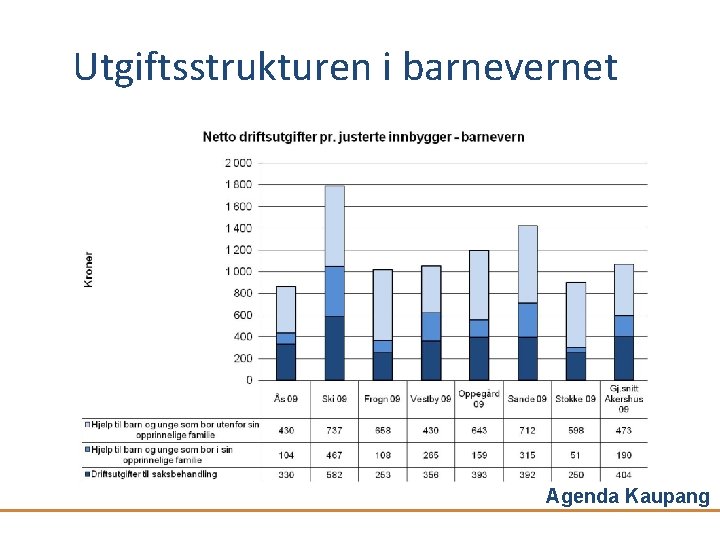 Utgiftsstrukturen i barnevernet Agenda Kaupang 