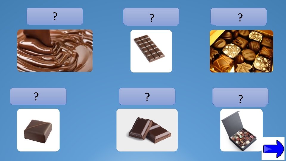 ? Du chocolat (fondu) ? 1 chocolat 1 tablette de chocolat ? ? 2