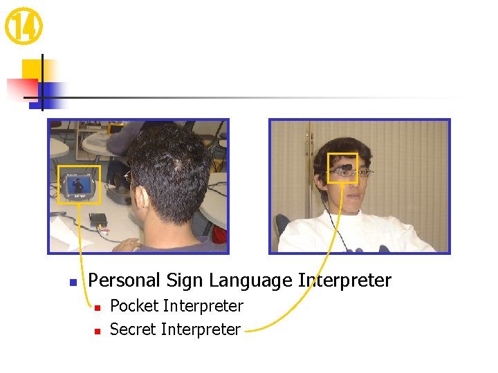 ⑭ n Personal Sign Language Interpreter n n Pocket Interpreter Secret Interpreter ⑭ n Personal Sign Language Interpreter n n Pocket Interpreter Secret Interpreter