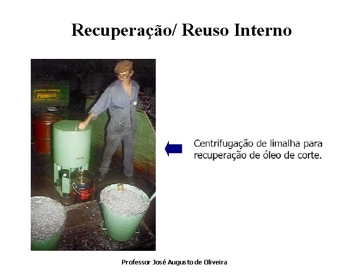Recuperação/ Reuso Interno Professor José Augusto de Oliveira 