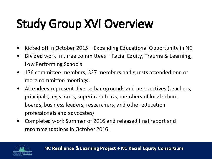 Study Group XVI Overview Kicked off in October 2015 – Expanding Educational Opportunity in