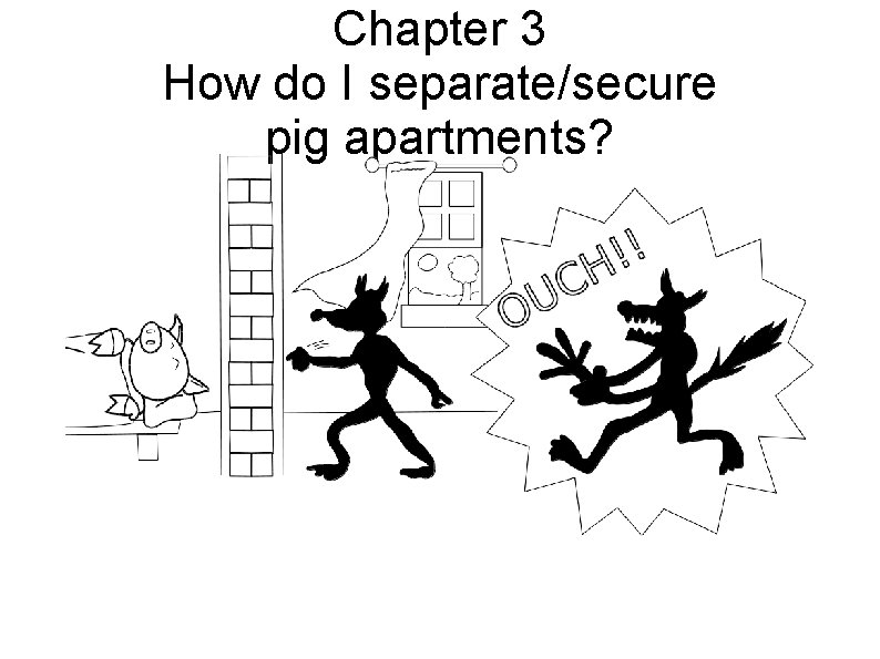 Chapter 3 How do I separate/secure pig apartments? 