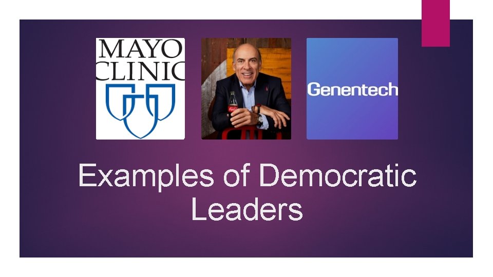 Examples of Democratic Leaders 