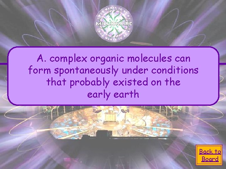 A. complex organic molecules can form spontaneously under conditions that probably existed on the