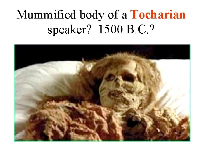 Mummified body of a Tocharian speaker? 1500 B. C. ? 