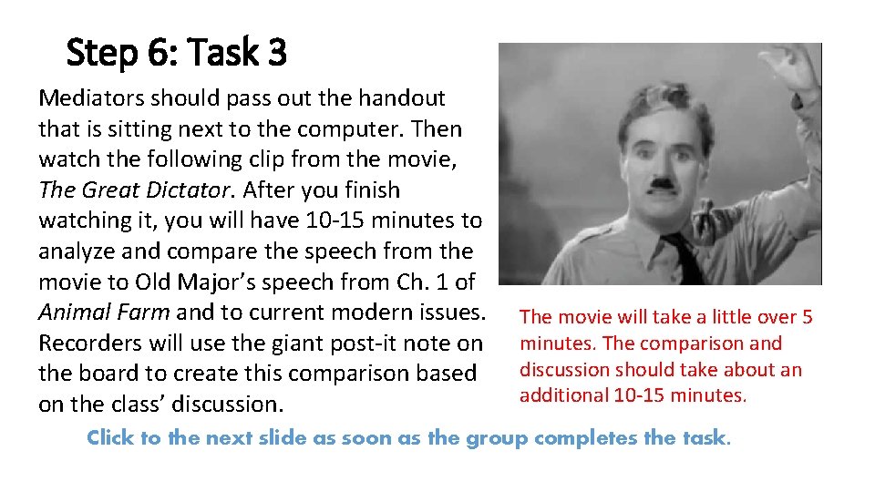Step 6: Task 3 Mediators should pass out the handout that is sitting next