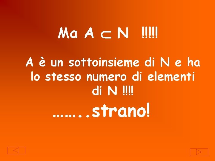 Ma A N !!!!! A è un sottoinsieme di N e ha lo stesso