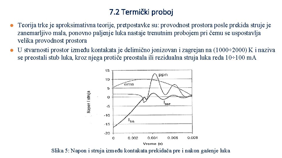 7. 2 Termički proboj Teorija trke je aproksimativna teorije, pretpostavke su: provodnost prostora posle