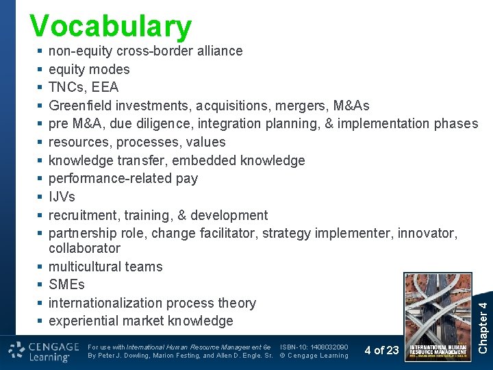 Vocabulary § § non-equity cross-border alliance equity modes TNCs, EEA Greenfield investments, acquisitions, mergers,
