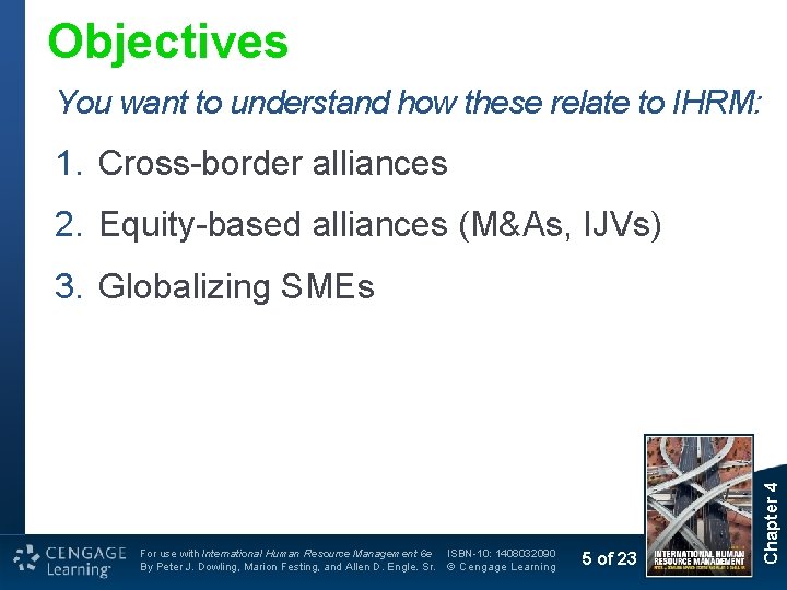 Objectives You want to understand how these relate to IHRM: 1. Cross-border alliances 2.