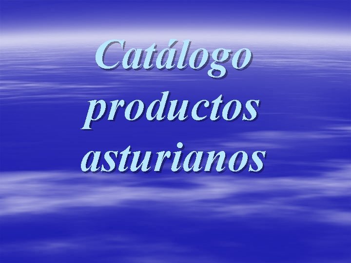 Catálogo productos asturianos 