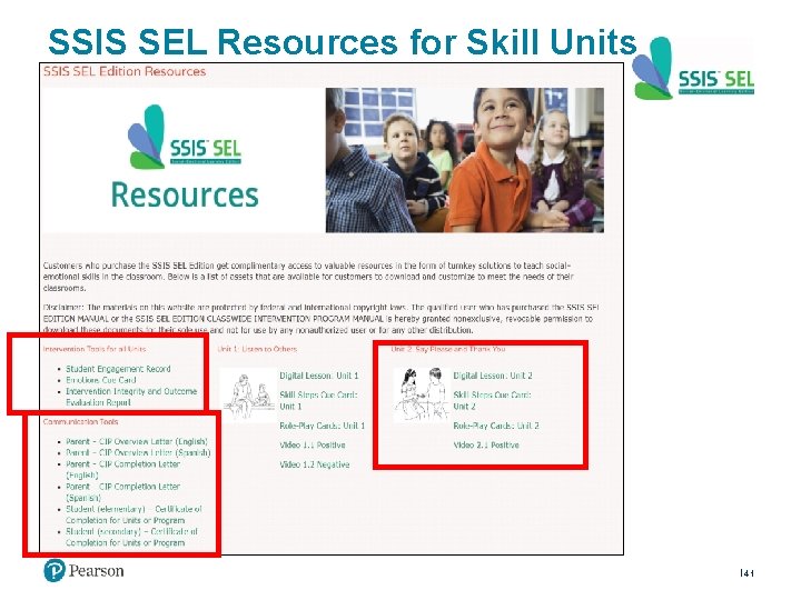 SSIS SEL Resources for Skill Units 41 
