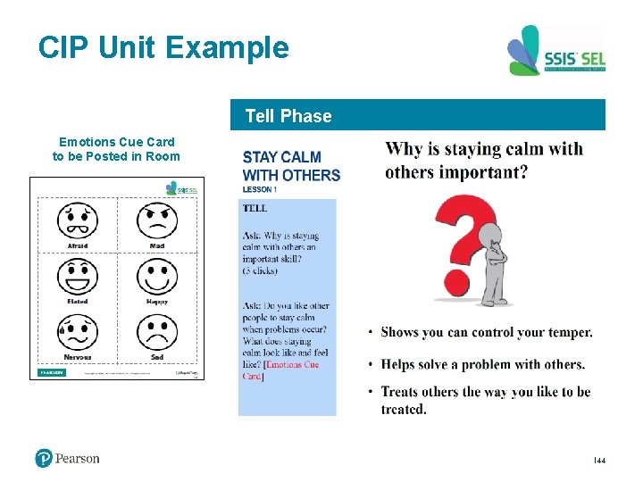 CIP Unit Example Tell Phase Emotions Cue Card to be Posted in Room 44
