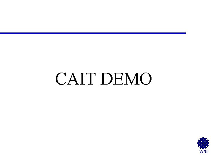 CAIT DEMO WRI 