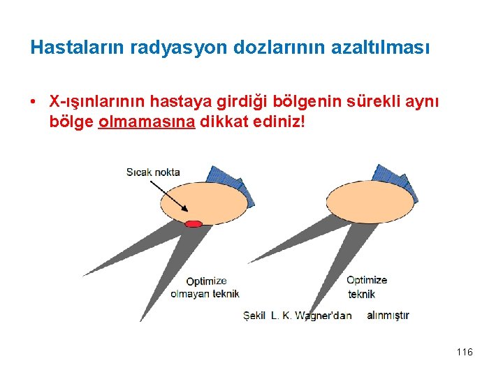 Hastaların radyasyon dozlarının azaltılması • X-ışınlarının hastaya girdiği bölgenin sürekli aynı bölge olmamasına dikkat