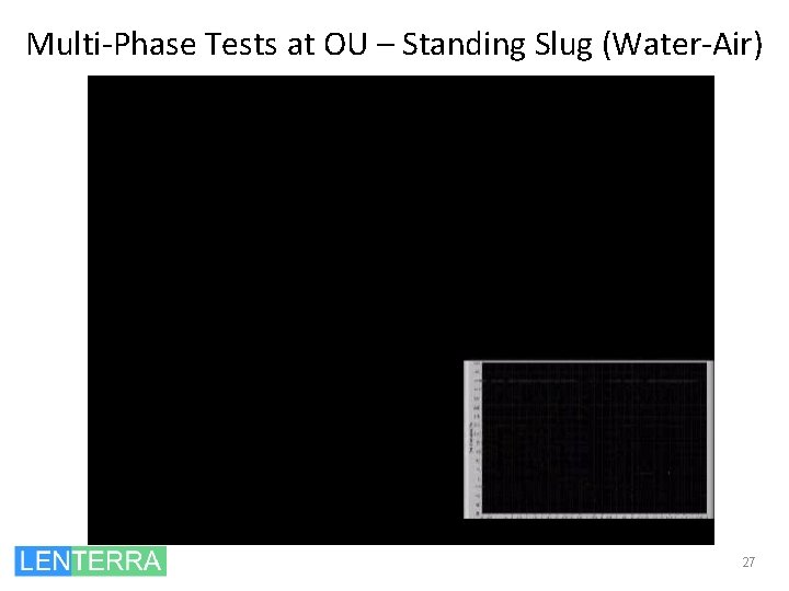 Multi-Phase Tests at OU – Standing Slug (Water-Air) Adapter 27 