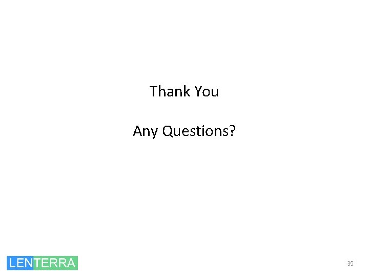 Thank You Any Questions? 35 