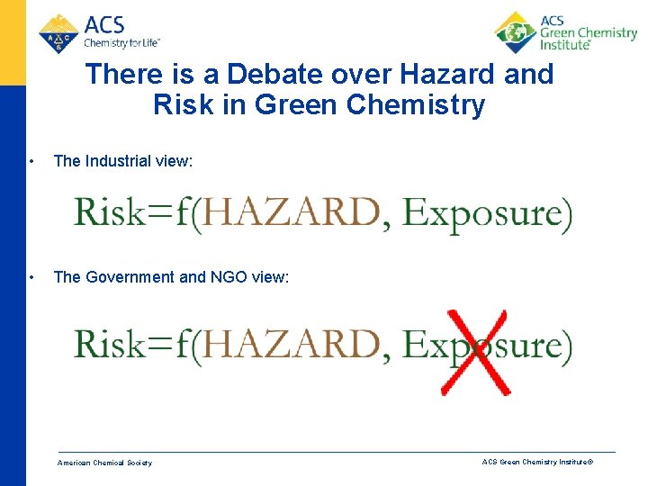 There is a Debate over Hazard and Risk in Green Chemistry • The Industrial