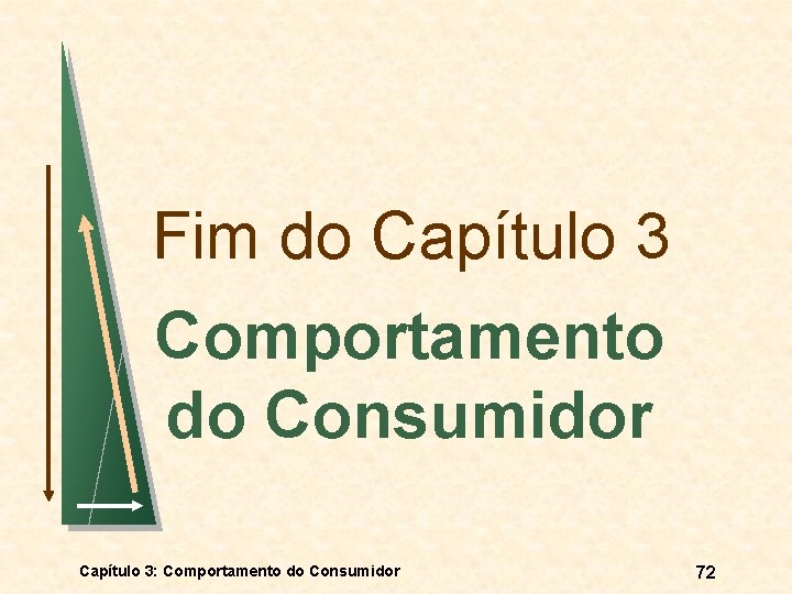 Fim do Capítulo 3 Comportamento do Consumidor Capítulo 3: Comportamento do Consumidor 72 