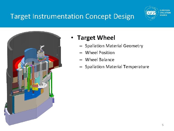 Target Instrumentation Concept Design • Target Wheel – – Spallation Material Geometry Wheel Position