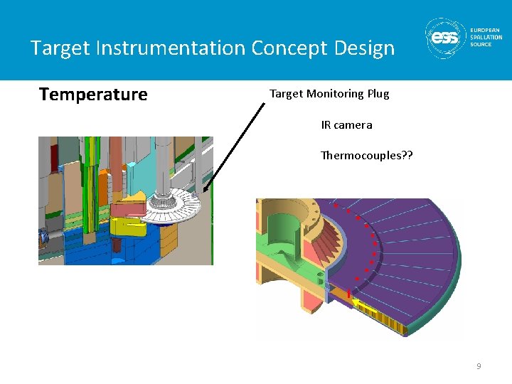 Target Instrumentation Concept Design Temperature Target Monitoring Plug IR camera Thermocouples? ? 9 